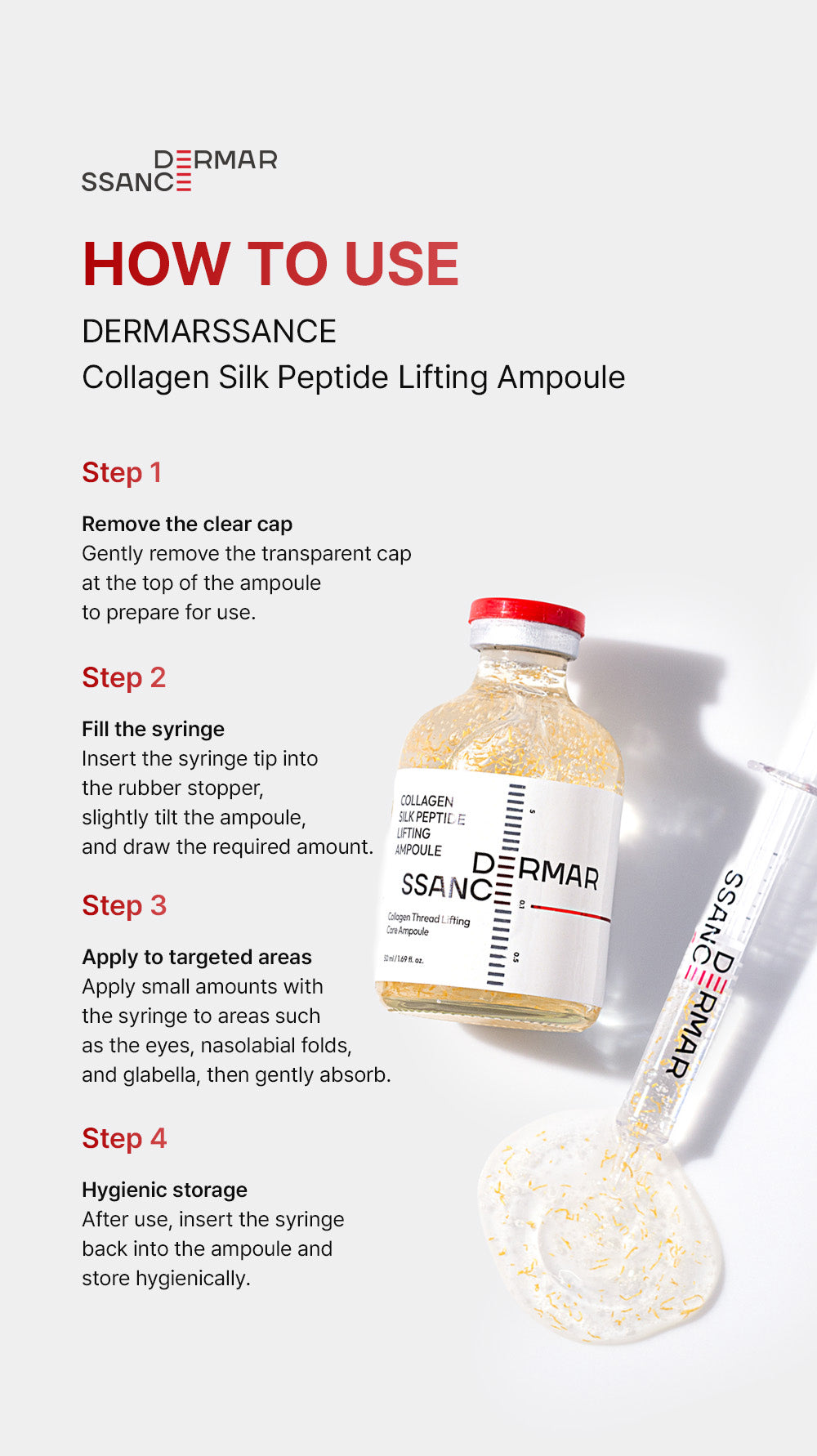 Dermarssance collagen silk peptide lifting ampule